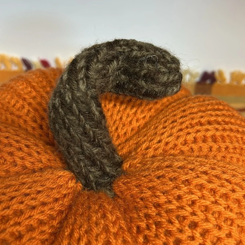 Handmade Knit Pumpkin Decor